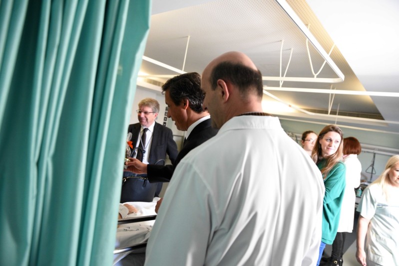 Paulo Cunha em visita Pascal ao Hospital de Famalicão