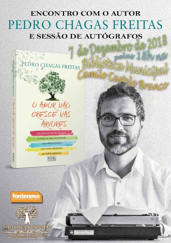 Pedro Chagas Freitas apresenta novo romance na Biblioteca Municipal
