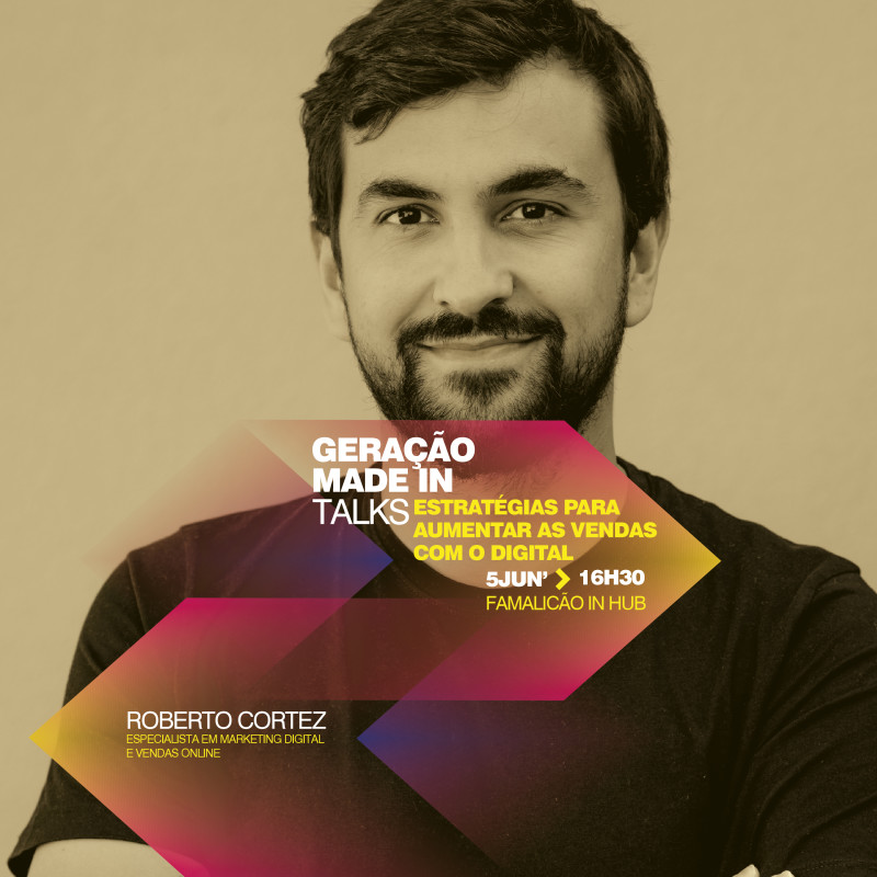 Roberto Cortez em sessão sobre estratégias de vendas online para startups do Famalicão Made IN 