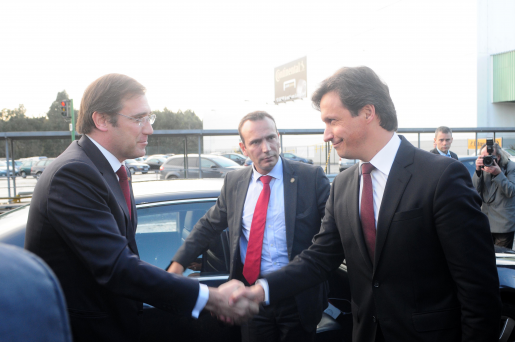 Paulo Cunha, Presidente da Câmara Municipal, em visita à Continental Mabor, no anúncio do novo eixo rodoviário de alternativa à EN14, 31-01-15