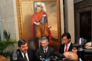 Luís Campos Ferreira, Secretário de Estado dos Negócios Estrangeiros e da Cooperação, na visita a Vila Nova de Famalicão, 26-03-2015
