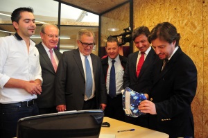Poiares Maduro, Ministro Adjunto e do Desenvolvimento Regional, na inauguração da incubadora Famalicão Made INcubar - Indústria, 13-07-2015