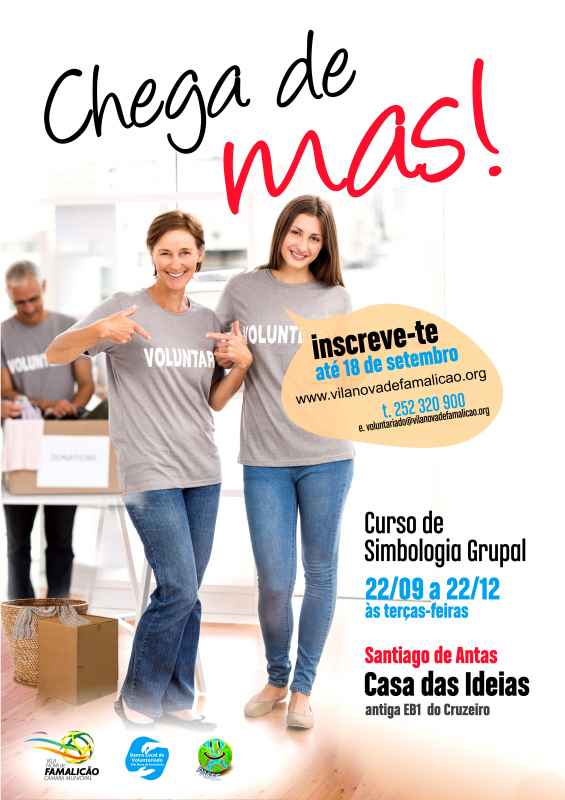 Inscrições abertas para o curso “Chega de mas!”